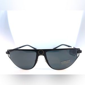 Authentic Versace Unisex Black Medusa Metal Sunglasses Mod 2213 1009/87
